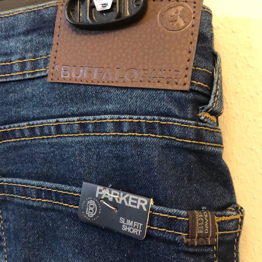 Buffalo Parker Slim Fit Jeans Shorts in Fossil Wash size 16 🤩 K1 - Picture 7 of 14